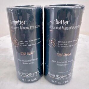 2 Pack - Skinbetter Science Sunbetter TONE SMART SPF 75 Sunscreen Lotion 04/27